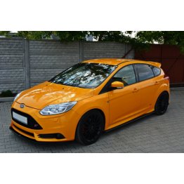 Накладка сплиттер на передний бампер вариант 4 на Ford Focus III ST